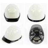 LINGOSHUN Casco de Seguridad con Trinquete de 6 Puntos Casco de Protección de Cabeza Ajustable Casco de Construcción Casco Duro Industrial/White / 1 PCS