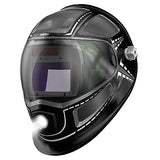 ANDELI Casco de soldadura con luz, visualización grande 3.86 "X2. Casco de soldadura de 44" Oscurecimiento automático con VISTA LATERAL, máscara de soldadura de área con claridad óptica superior 1/1/1/2 (fibra de carbono)