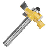 Broca enrutadora de carburo cementado de 4 cuchillas, cortador de limpieza de fondo plano, herramienta de corte para fresado de carpintería(4-Blade T Slot Router Bit 6x1/4)