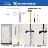 HOMOTEK Resistente bisagra Pin Tope de Puerta níquel Cepillado, Ajustable irrompible, 2.5 x 2 x 0.5", 8 Paquetes, Oil Rubber Brass