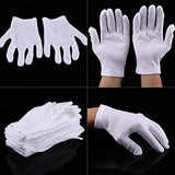 Guante De Trabajo Blanco, 12 Pares Guantes De Inspección Blancos, Guante De Algodón Ligero Y Cómodo, Aplicable Al Uso De Etiqueta, Inspección, Instrumentos De Precisión, Etc.