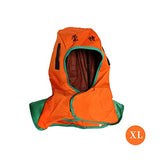 Almencla Capucha de soldadura transpirable, de malla interior lavable gorro de soldadura ajustable a prueba de polvo para soldador, soldadura, naranja XL