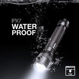 ENERGIZER LED Tactical Metal Flashlight, Ultra Bright High Lumens, Durable Aircraft-Grade Metal Body, IPX4 Water-Resistant Flashlights, 4 Modes, Rechargeable Flashlight Option