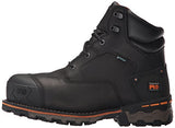 Timberland PRO Boondock Botas de trabajo industriales impermeables con puntera de seguridad compuesta de 6 pulgadas para hombre, negro cuero plena flor, 10