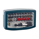 Bosch 2607017359 Juego de puntas para destornillador con Clip de cinturón 32 piezas