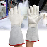 Yesbaby Guantes Protectores Criogénicos de 40 Cm de Largo con Tratamiento de Nitrógeno Líquido de Trabajo Guantes Criogénicos