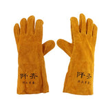 Esquirla Guantes de material cuero para soldar resistentes, para horno/parrilla/chimenea