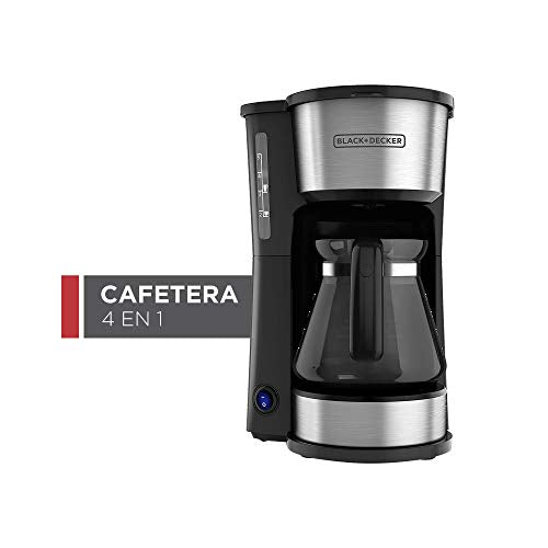 Comprar Cafetera Black&Decker 4 en 1 Filtro Permanente con Jarra de Vidrio,  5 Tazas, CM0755S-LA