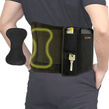 Cinturón de apoyo para la espalda, cinturón de protección para la cintura para aliviar el dolor, escoliosis, ciática, hernia de disco, cinturón de apoyo lumbar inferior ajustable y flexible con almohadilla extraíble (L/XL (31-38 pulgadas)