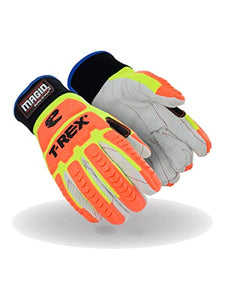 MAGID T-REX Arctic Primal Series TRX510W - Guantes de impacto térmico de invierno de mezcla de algodón con cordón | Nivel de corte A2, talla 10/XL, 510 Arctic