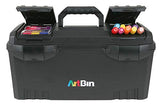 ArtBin Caja de Herramientas con Compartimentos Gemelos en la Parte Superior, 43,2 cm, Negro, 4 uds. por Paquete