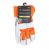 Truper GU-235, Guantes híbridos de carnaza y loneta, puño de seguridad, G