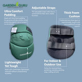 Garden Guru - Rodilleras acolchadas para jardinería con correas ajustables, forro interior suave, acolchado ultra cómodo, rodilleras de jardín para trabajo en el patio, limpieza, tareas domésticas, techos y más