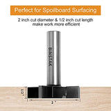 CNC Spoilboard Surfacing Router Bit 1/2" Shank, Slab Flattening Router Bit Carbide Wood Milling Cutter Planing Planer Woodworking Tools by BINSTAK