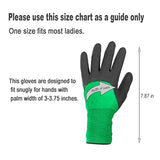 Guantes de jardinería para mujer, 12 pares de guantes de jardín con revestimiento de goma de tamaño mediano para mujer, guantes de trabajo protectores transpirables duraderos que se adaptan a la mayoría (mediano)