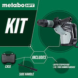 Metabo HPT Taladro de martillo giratorio | 1-9/16 pulgadas | SDS Max | Motor sin escobillas CA | Cuerpo de carcasa de aluminio AHB | Protección contra vibraciones del usuario UVP (DH40MEY)