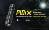 COMBO: NITECORE P10ix - Linterna ultra compacta recargable tipo C - 4000 lúmenes con cargador de alimentación NB10000 de 10.000 mAh, batería y cable de carga Eco-Sensa incluido