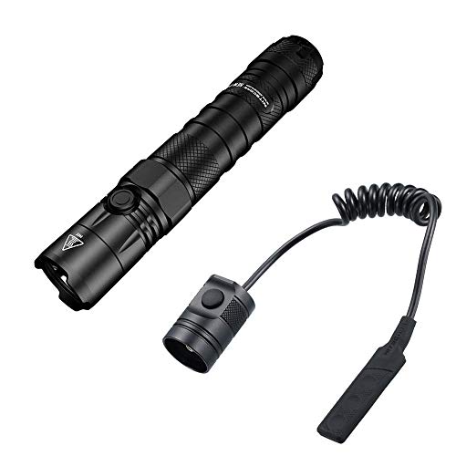 Combo: Nitecore Nueva linterna LED P12 Vers - C-ree XP-L HD V6-1200 lúmenes con interruptor de presión RSW3