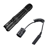 Combo: Nitecore Nueva linterna LED P12 Vers - C-ree XP-L HD V6-1200 lúmenes con interruptor de presión RSW3