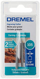 Dremel 105 Fresa para Grabado 1/32 Pulgadas para Materiales Blandos, 2 Piezas