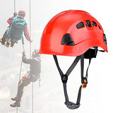 Pinsofy Casco de protección Industrial, Casco de Seguridad, Resistente a Altas temperaturas, cómodo de Llevar para espeleología(28 * 21 * 18cm-Rojo)