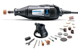 Dremel 200-1/21 Mini kit de herramientas rotativas de dos velocidades con 21 accesorios: taladro de hobby, herramienta de tallado para carpintería, grabador de vidrio, lijadora de pluma pequeña, afilador de herramientas de jardín, taladro de manualidades