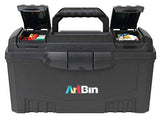 ArtBin Caja de Herramientas con Compartimentos Gemelos en la Parte Superior, 43,2 cm, Negro, 4 uds. por Paquete