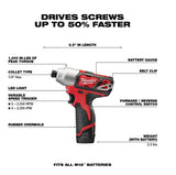 Milwaukee M1212-Volt - Kit combinado inalámbrico de iones de litio (5 herramientas) con dos baterías de 1,5 Ah, cargador y bolsa de herramientas