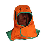 Almencla Capucha de soldadura transpirable, de malla interior lavable gorro de soldadura ajustable a prueba de polvo para soldador, soldadura, naranja XL