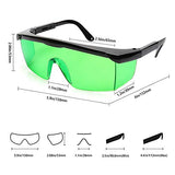 Gafas de seguridad protectoras, gafas de visibilidad láser Gafas de mejora Gafas para nivel láser Protección ocular Gafas de seguridad, gafas de protección láser(Verde)