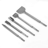 Juego de cinceles de taladro percutor SDS Plus, broca de cincel de martillo giratorio 5PCS, cinceles de punta/ranura/planos, cincel con soporte sds-plus, para pared, concreto, piedra, etc.