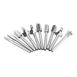 10pcs/Set Fresa de acero de alta velocidad Fresa 1/8 pulg. Vástago de carburo Fresas Brocas Recto Carpintería Tallado Parte Router Bits Kit Herramienta