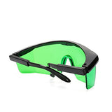 Huepar GL01G - Gafas de protección para los ojos con láser verde, herramientas láser rotativas y multilíneas, gafas con patillas ajustables (caja de protección incluida)