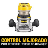 DEWALT DW618 Fresadora de Velocidad Electrónica Variable y Base Fija de 1 1/4 Hp