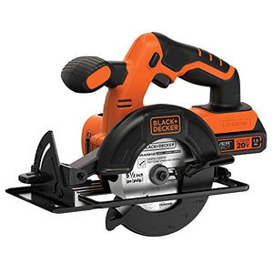 BLACK+DECKER 20V MAX* POWERCONNECT - Sierra circular inalámbrica (BDCCS20C)