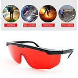 Baynne Gafas de protección Rojas Gafas de Seguridad láser de 190 NM a 540 NM Gafas de protección láser con Caja de Terciopelo de Forma Cuadrada