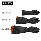 Guantes de protección de goma resistentes guantes de trabajo guantes de seguridad química guantes de trabajo desgaste ácido y aceite 35 cm