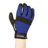 AmazonBasics Enhanced Flex Grip Work Gloves, Blue, XXL