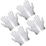 BeauPretty 12 pares de guantes de algodón blanco para entrenamiento, guantes de protección laboral, guantes para hospital, cosméticos, spa, hidratantes, inspección de monedas