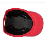 TIHEEN Gorra de béisbol de Seguridad, Ligera, de Seguridad, Resistente, protección para la Cabeza, Transpirable, Gorra de protección para la Cabeza (M18109H-rojo-ala Corta)