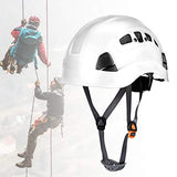 Zwinner Casco de protección ndustrial, resistente a la corrosión, resistente a altas temperaturas, casco de seguridad, tela suave con orificio de aire para espeleología(28 x 21 x 18cm-blanco)