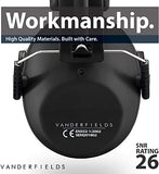 Vanderfields Protección auditiva para disparar – Orejeras portátiles plegables compactas – Paquete de 2, 2 Pack - negro, Talla única