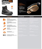 Timberland PRO Direct Attach - Botas de trabajo con puntera de seguridad de acero de 6 pulgadas, impermeables, aisladas