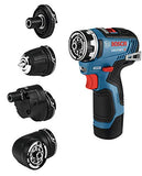 BOSCH GSR12V-300FCB22 12V Max EC Sistema de taladro/destornillador 5 en 1 con (2) baterías de 2.0 Ah