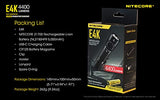 Nitecore E4K EDC Flashlight - 4400 Lumens - 21700 Battery