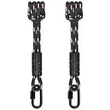 BeneLabel Poseidon Series - Cuerdas de seguridad cosidas Prusik, 19.6 pulgadas, diámetro 0.4 pulgadas, paquete de 2, color negro