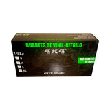 Guantes de Nitrilo - Guantes de Nitrilo Chicos Medianos - Guantes Nitrilo Desechables Negros 4x4 Profesional - Guantes Vinilo - Guantes Uso Profesional Barbero Peluquero Estilista - 100 Piezas (Mediano)