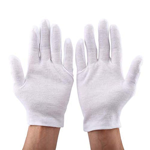 Guante De Trabajo Blanco, 12 Pares Guantes De Inspección Blancos, Guante De Algodón Ligero Y Cómodo, Aplicable Al Uso De Etiqueta, Inspección, Instrumentos De Precisión, Etc.