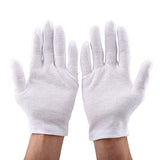 Guante De Trabajo Blanco, 12 Pares Guantes De Inspección Blancos, Guante De Algodón Ligero Y Cómodo, Aplicable Al Uso De Etiqueta, Inspección, Instrumentos De Precisión, Etc.