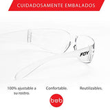 BABY BOB | Paquete de 2 Lentes Médicos Seguridad con Protección Antivirus Antiempañantes, Antirayaduras y Transparentes | Lentes Gogles Quirurgicos Herméticos Industriales Protectores Personales